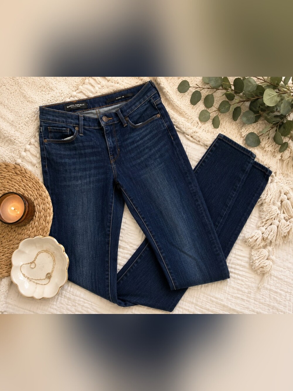 Banana Republic Skinny Jeans Dark Wash Women's Size 29 Stretch Denim